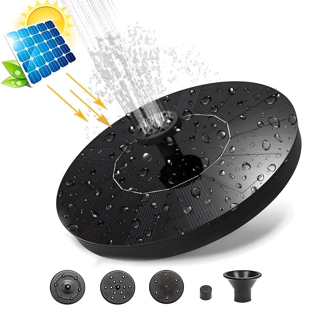 🔥Solar Powered Floating Water Fountain🌀✅