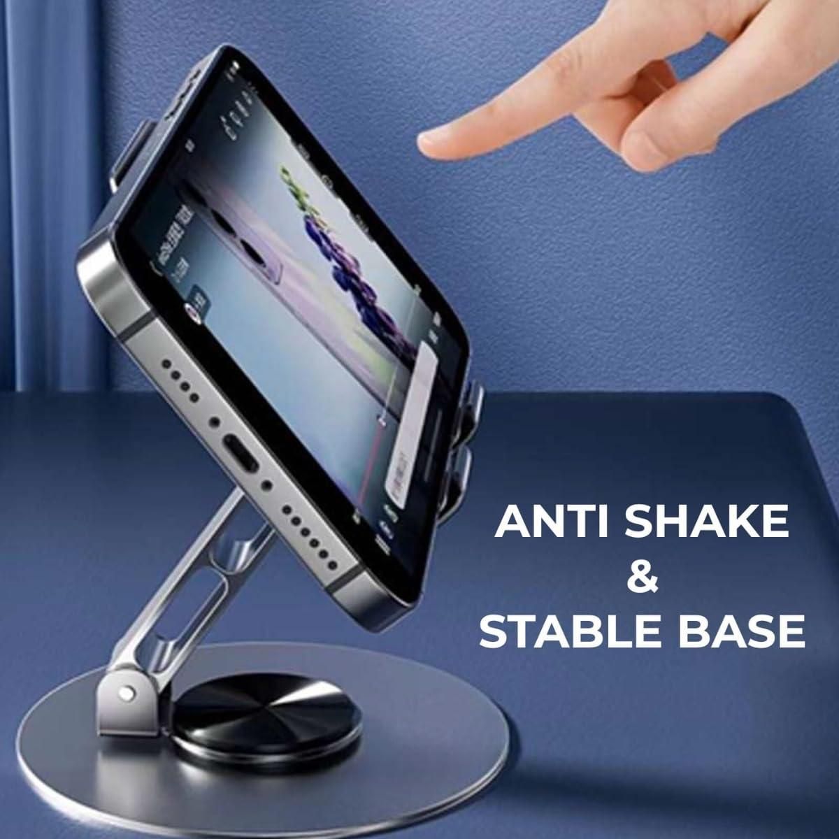 Premium Aluminum Mobile Stand and Tablet With (360° Rotation)