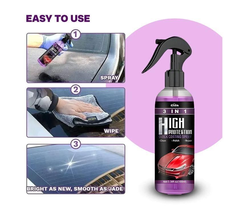 3 in 1 High Protection Quick Car Ceramic Coating Spray - (BUY 1 Get 1 Free)